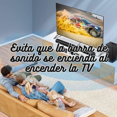 Evita que la barra de sonido se encienda al encender la televisión